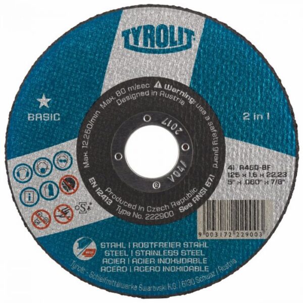 Abr lõikeketas 125x0,75x22,2*** INX/STL